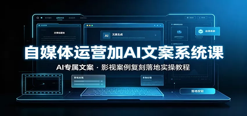 自媒体运营加AI文案系统课::AI专属文案,影视案例复刻落地实操教程这是一个演示站这是一个演示站